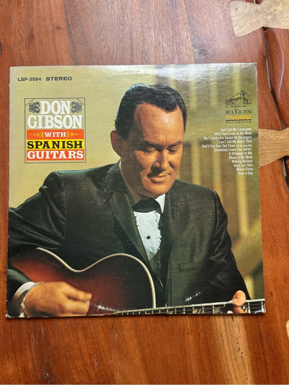 Vintage 1966 Don Gibson "With Spanish Guitars" Vinyl Record LP - Stereo LSP-3594